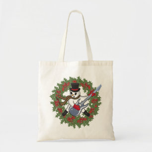 Rockin' Snowman Tote Bag