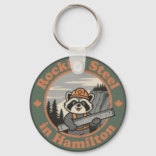 Rockin' Steel in Hamilton met een grappige wasbeer Sleutelhanger