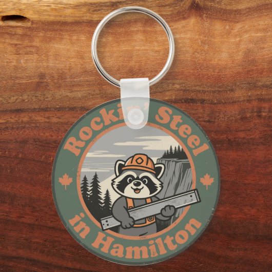 Rockin’ Steel in Hamilton with a Funny Raccoon Sleutelhanger (Achterkant)