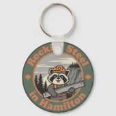 Rockin’ Steel in Hamilton with a Funny Raccoon Sleutelhanger (Achterkant)