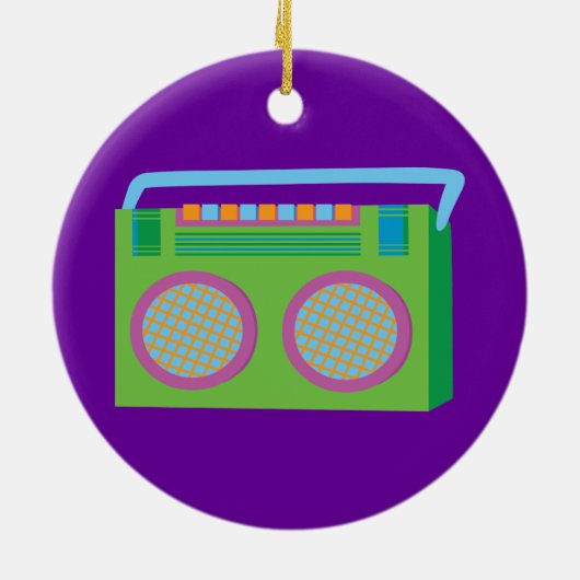 Rockin' Stereo Keramisch Ornament (Achterkant)