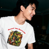 Rockin’ T-Rex Dinosaur with Guitar Tri-Blend Shirt
