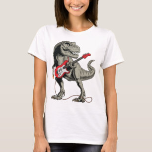 Rockin' T-Rex: Dinosaurus speelt elektrische gitaa T-shirt