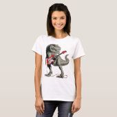 Rockin' T-Rex: Dinosaurus speelt elektrische gitaa T-shirt (Voorkant volledig)