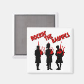 ROCKIN’ THE BAGPIPES MAGNEET (Voorkant / Achterkant)