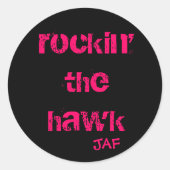 Rockin The Hawk Sticker (Voorkant)