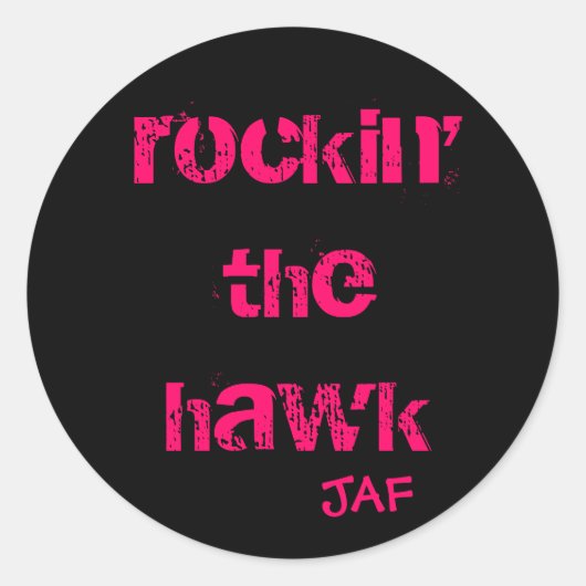 Rockin The Hawk Sticker (Voorkant)