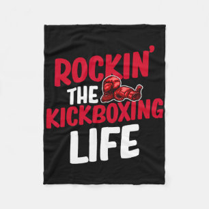 Rockin 'The Kickboxing Life Martial Arts Boxer Jiu Fleece Deken