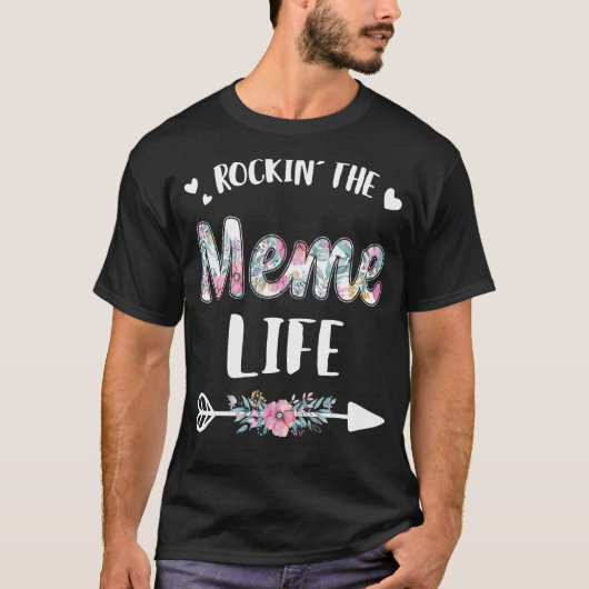 Rockin' The Meme Life Proud Grandma Moederdag T-shirt (Voorkant)