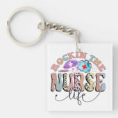 Rockin The Nurse Life, verpleegsters en verpleegku Sleutelhanger (voorkant)