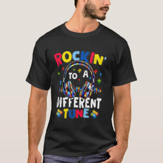 Rockin' To A Different Tune Autistic Autism Gamer T-shirt