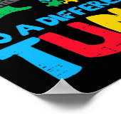 Rockin To Different Tune Guitar Autism Awareness M Poster (Hoek)