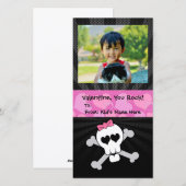 Rockin' Valentijns Valentijn van de schedel Monste Feestdagenkaart (Voorkant / Achterkant)