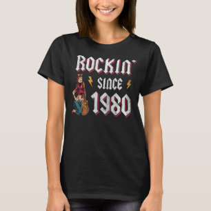 Rockin vanaf 1980 Rock Music 42th Birthday T-shirt