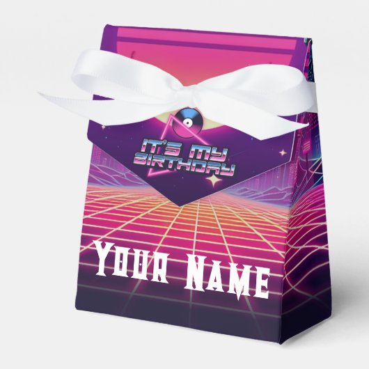 Rockin Vaporwave Party Bedankdoosjes (Voorkant Zijde)