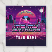 Rockin Vaporwave Party Bedankjes Labels (Achterkant)