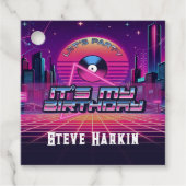 Rockin Vaporwave Party Bedankjes Labels (Voorkant)