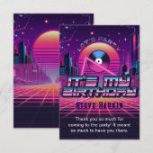 Rockin Vaporwave Party Bedankkaart (Voorkant / Achterkant)