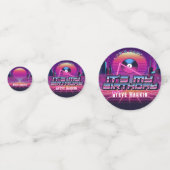 Rockin Vaporwave Party Confetti (Achterkanten)