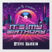 Rockin Vaporwave Party Raamsticker (Vel)