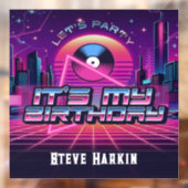 Rockin Vaporwave Party Raamsticker (Vel 2)