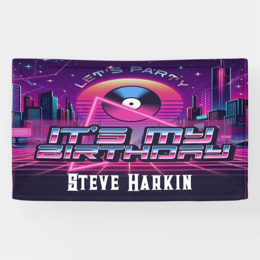 Rockin Vaporwave Party Spandoek (Horizontaal)