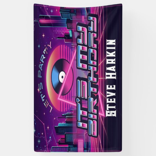 Rockin Vaporwave Party Spandoek (Verticaal)