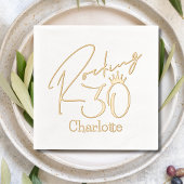 Rocking 30 Dertigste Verjaardag Gepersonaliseerde  Folie Servetten