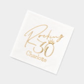 Rocking 30 Dertigste Verjaardag Gepersonaliseerde  Folie Servetten (Links)