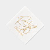 Rocking 30 Dertigste Verjaardag Gepersonaliseerde  Folie Servetten (Rechts)