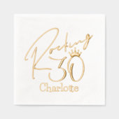 Rocking 30 Dertigste Verjaardag Gepersonaliseerde  Folie Servetten (Voorkant)