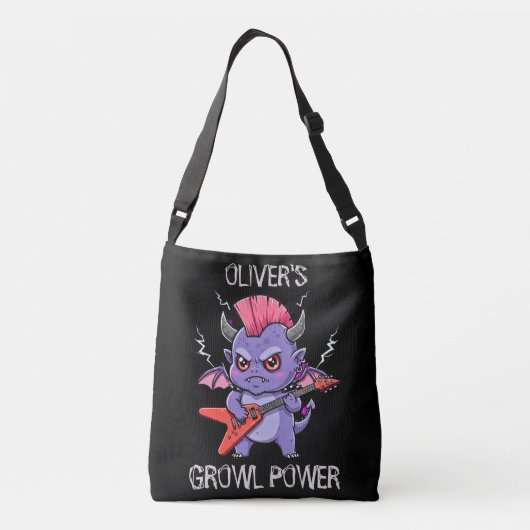 Rocking Baby Dragon - Growl Power Crossbody Tas (Achterkant)