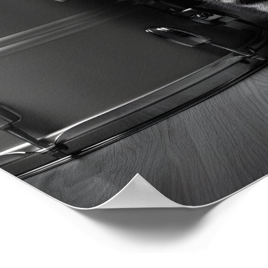 Rocking cat Poster _Cool black cat Rock Music (Hoek)