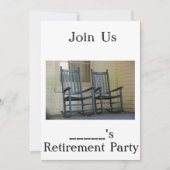 ROCKING CHAIR HUMOROUS RETIREMENT INVITE KAART (Voorkant)