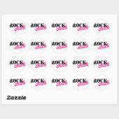 Rocking Chick Ronde Sticker (Vel)