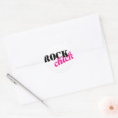 Rocking Chick Ronde Sticker (Envelop)