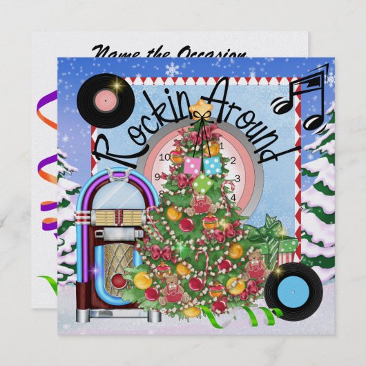 Rocking Christmas Party - SRF Kaart (Voorkant / Achterkant)