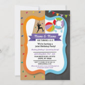 Rocking Climbing & Zwemmen Jongen Verjaardag Meisj Kaart (Voorkant)