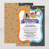 Rocking Climbing & Zwemmen Jongen Verjaardag Meisj Kaart (Voorkant / Achterkant)