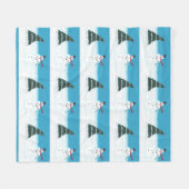 Rocking Dancing Sneeuwman Kerst Fleece Dekens (Voorkant (Horizontaal))