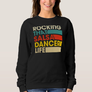 Rocking die salsa danser leven retro stijl trui