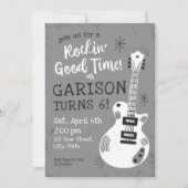 Rocking Good Time Rockstar Birthday Uitnodiging (Voorkant)