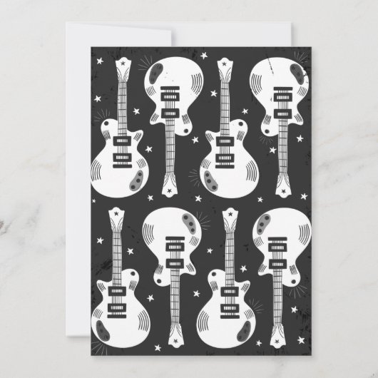 Rocking Good Time Rockstar Birthday Uitnodiging (Achterkant)