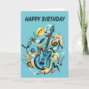 Rocking Guitar Birthday-kaart Kaart