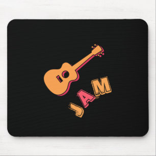 Rocking Guitar, Music Jam Style, Oranje en rode ku Muismat