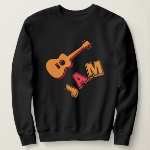 Rocking Guitar, Music Jam Style, Oranje en rode ku Trui