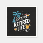 rocking het gepensioneerde leven zomer grappige pe servet (Voorkant)
