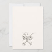 Rocking Horse Art baby shower Kaart (Achterkant)