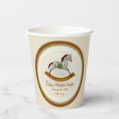 Rocking Horse Baby (gepersonaliseerd) Papieren Bekers (Achterkant)