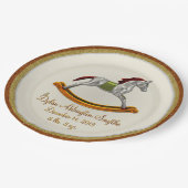 Rocking Horse Baby (gepersonaliseerd) Papieren Bordje (Gekanteld)